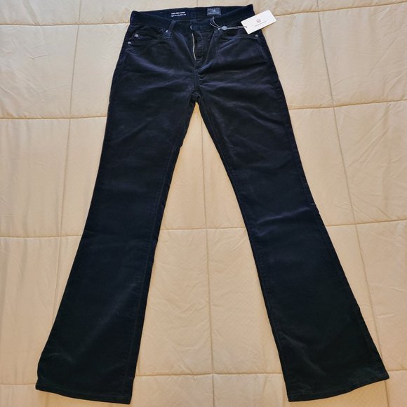 AG Jeans THE JODI HIGH-RISE SLIM FLARE CROP IN SUPER BLACK - Picture 5 of 16